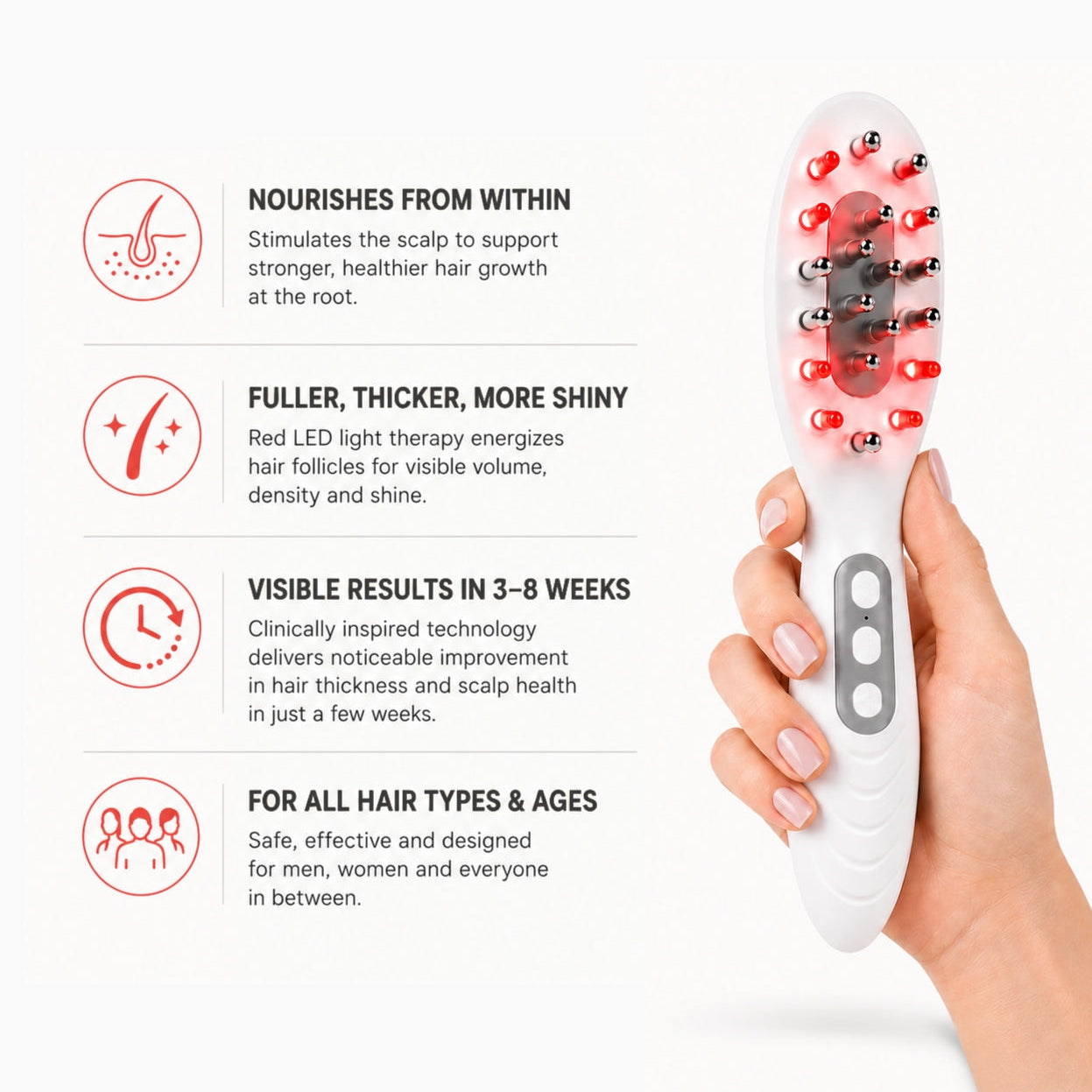 Lumuwa Halo™ LED Therapy Scalp Comb
