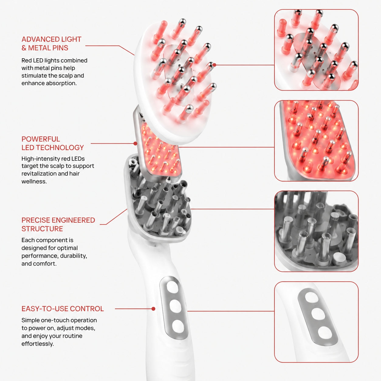 Lumuwa Halo™ LED Therapy Scalp Comb