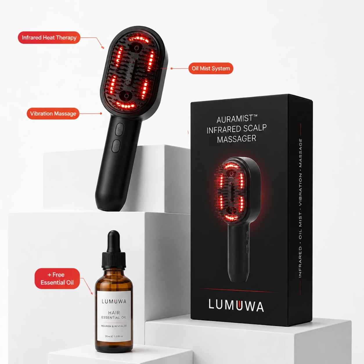 Lumuwa AuraMist™ Infrared Scalp Massager