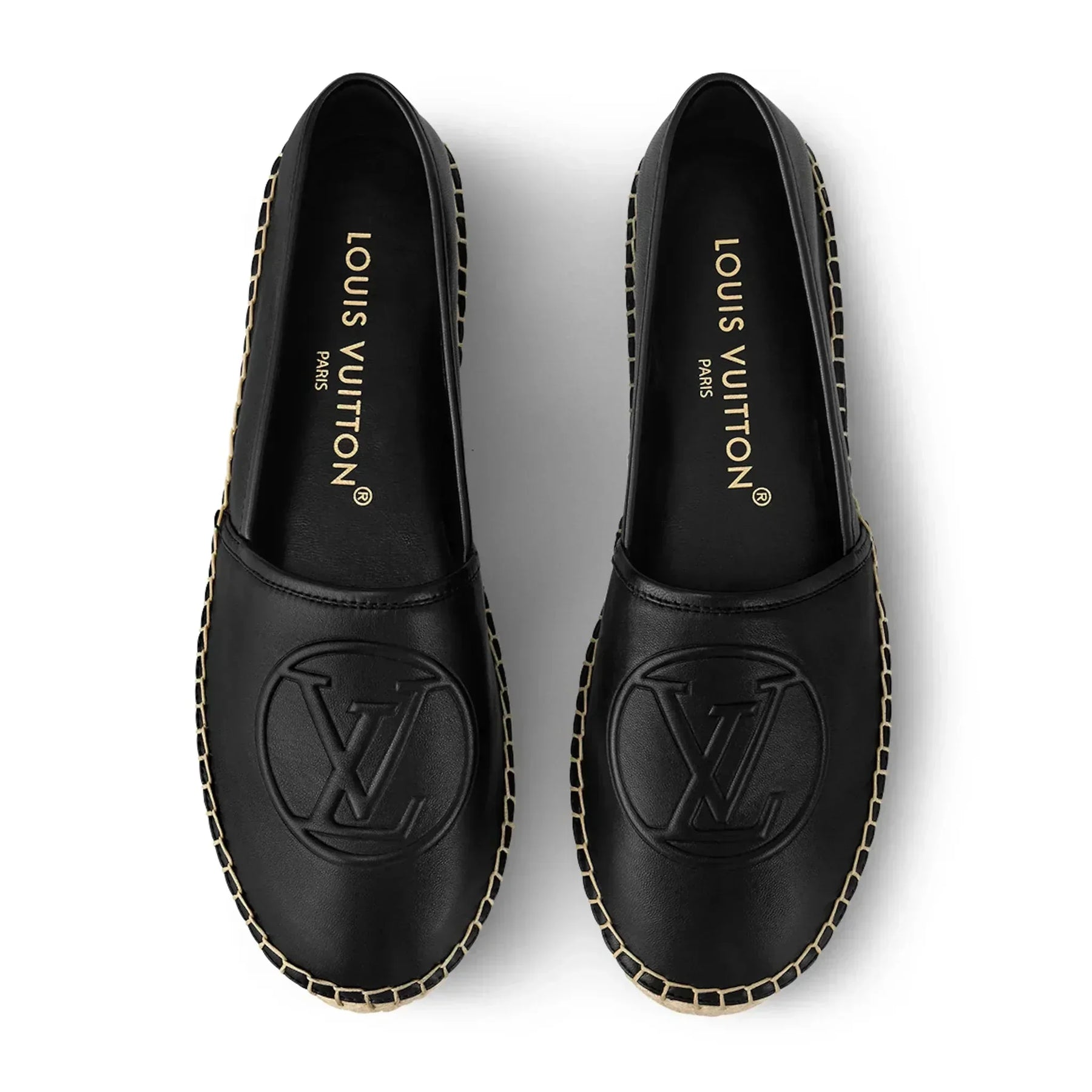 Louis Vuitton Starboard Leather Black Espadrilles