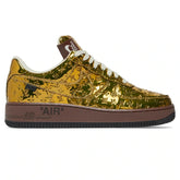 Nike x LV Air Force 1 Low Metallic Gold