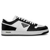 Prada Downtown Leather Low Top White Black Sneaker