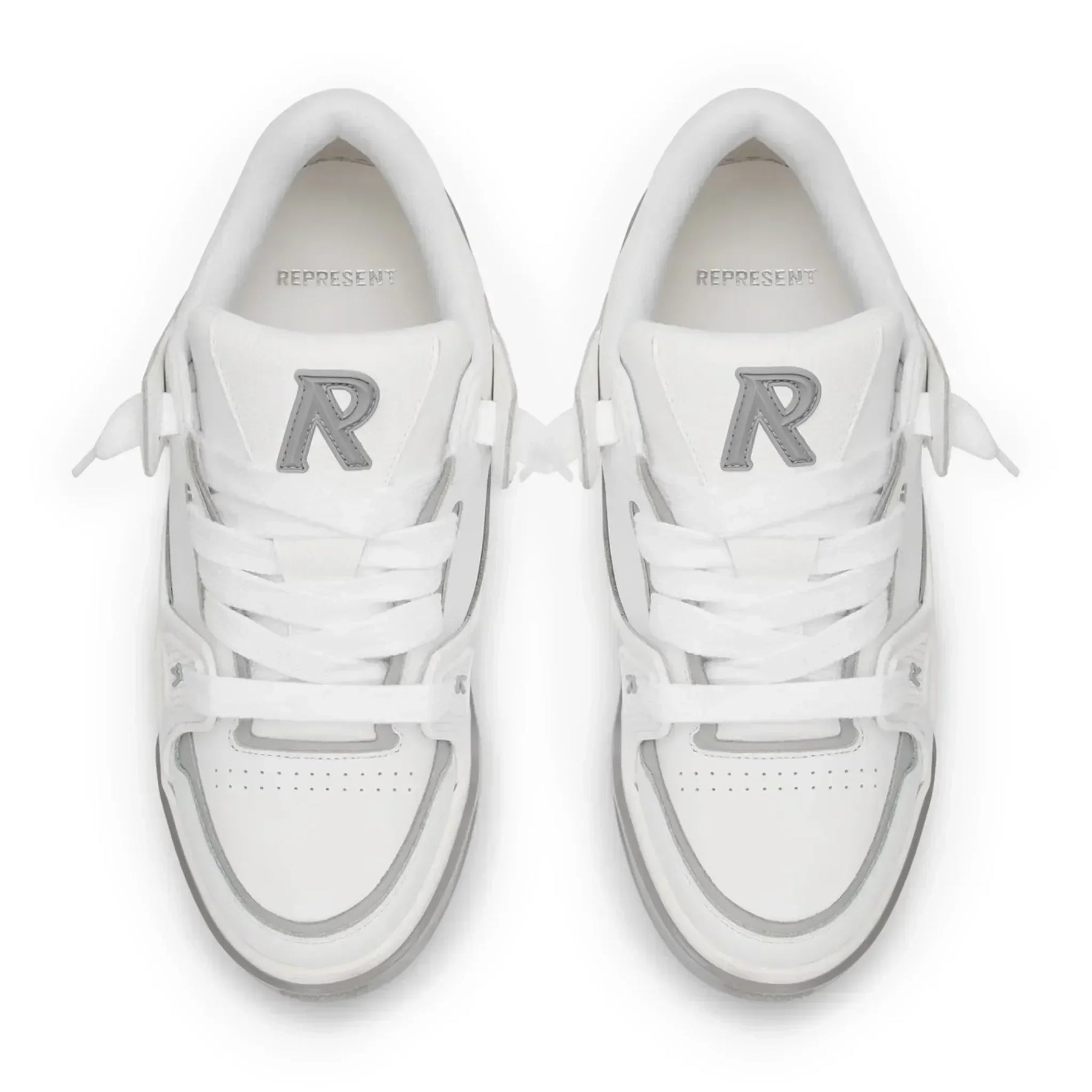 Represent Studio White Grey Sneakers